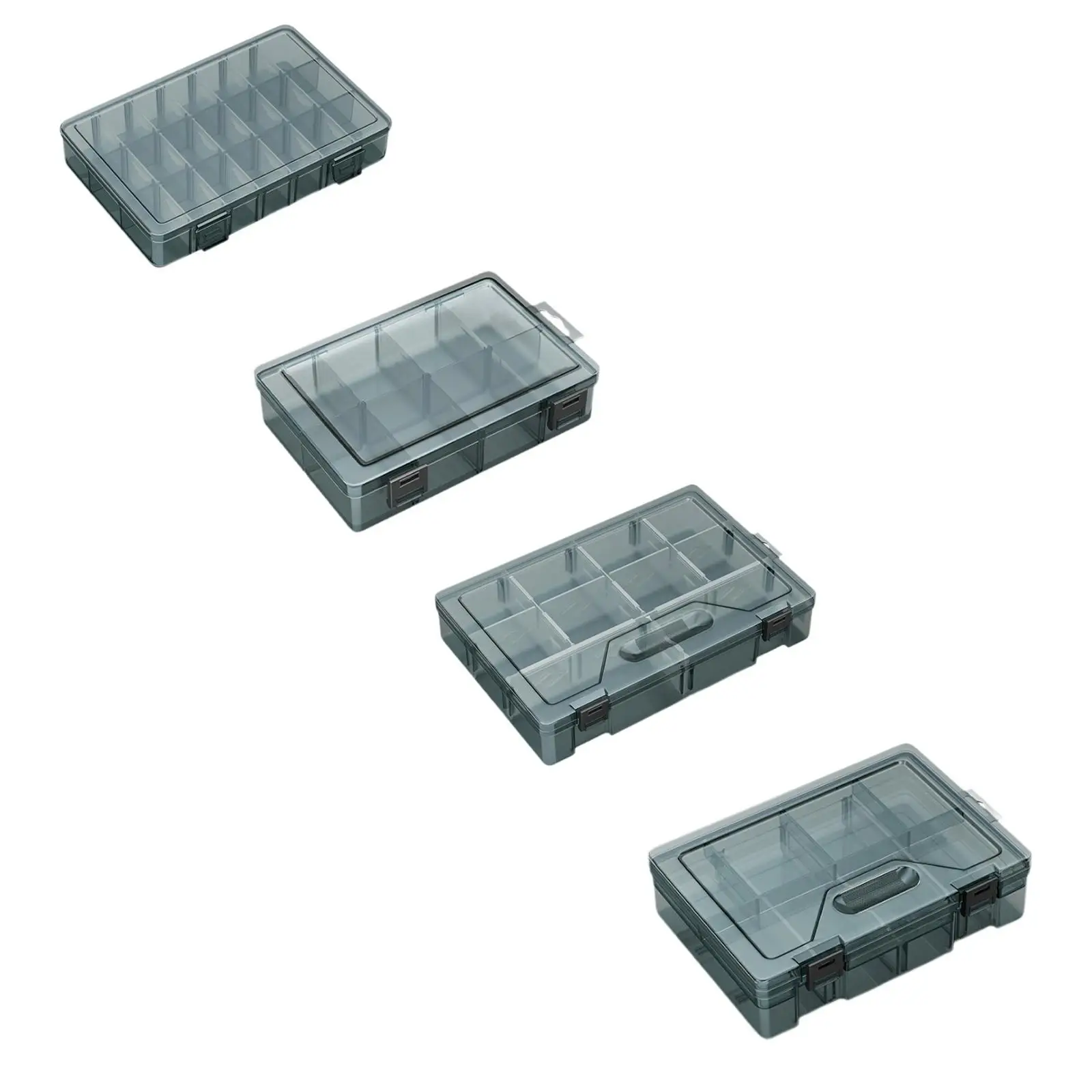 Plastic Organizer Box Removable Grids Screws Storage for Home Repair Production Shop Electronic Parts Beads Jewelry