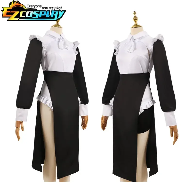 Sexy NNS original design cosplay chowbie uniform black sexy dress xs-3xl oversized Halloween costumes white long wig for women