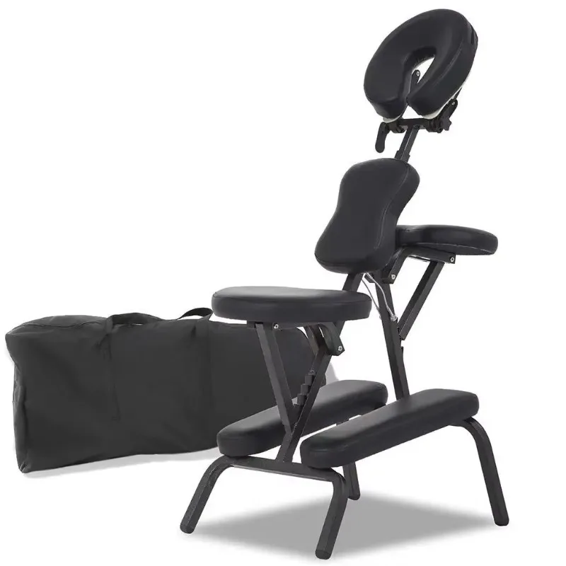Iron Frame Massage Equipment Portable Folding Massage Chair Adjustable Beauty Tattoo Chair