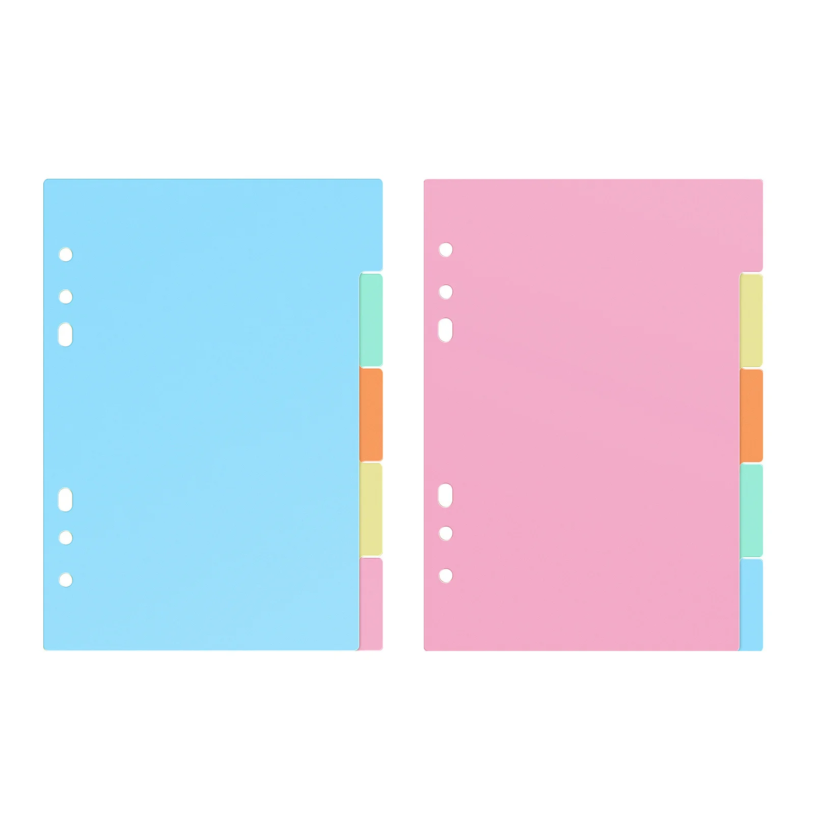 A5 Binder Dividers with Tabs 10 Pcs Index Card Divider for 6 Ring Notebook Subject Pocket Cute Travel Labels Alphabet