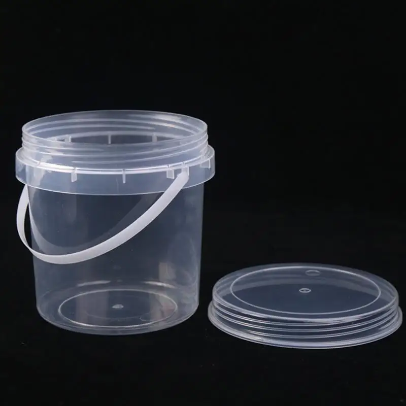 2 Pcs Toy Food Storage Bucket with Lid Plastic Container Barrel Portable Clear Pp Large Capacity Round Snack Containers