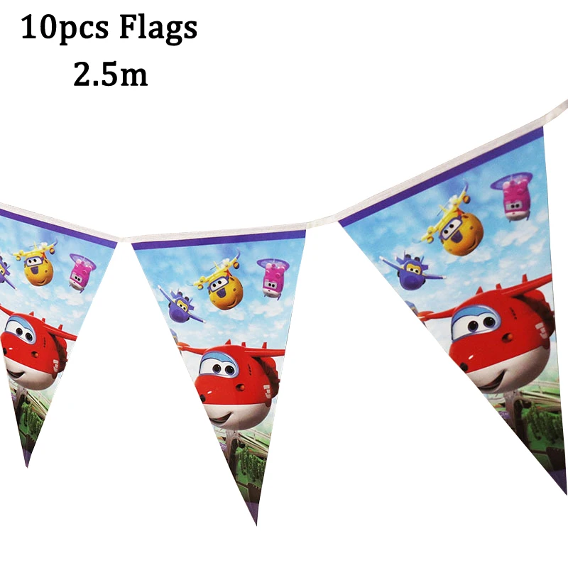 Super Wings Junge Geburtstag Party Dekoration Einweg Platte Jett Aluminium Film Ballon Cartoon Jet Flugzeug Baby Dusche Liefert