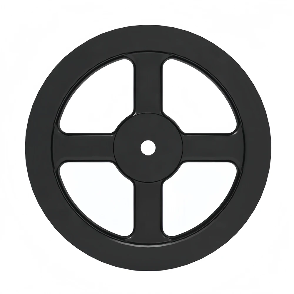 Custom CNC Machining V‑Belt Pulley Wheel Cast Iron Aluminum Industrial Transmission Pulley Machined Spare Parts MOQ 1PC
