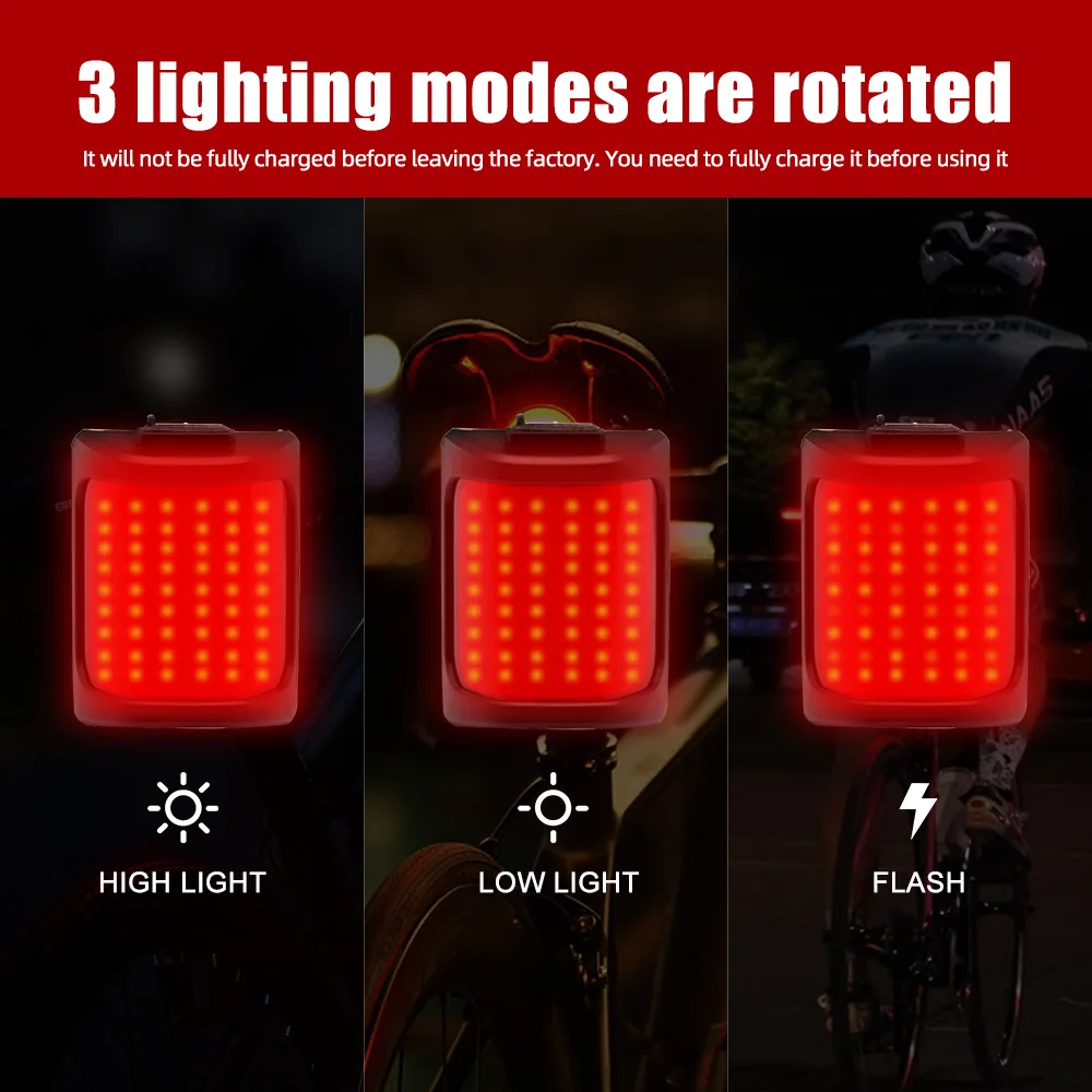 Bike Lights for Night Riding Bicycle Tail Light USB Rechargeable LED Lantern Warning Light Rear Easy to Install Cycling Lamp