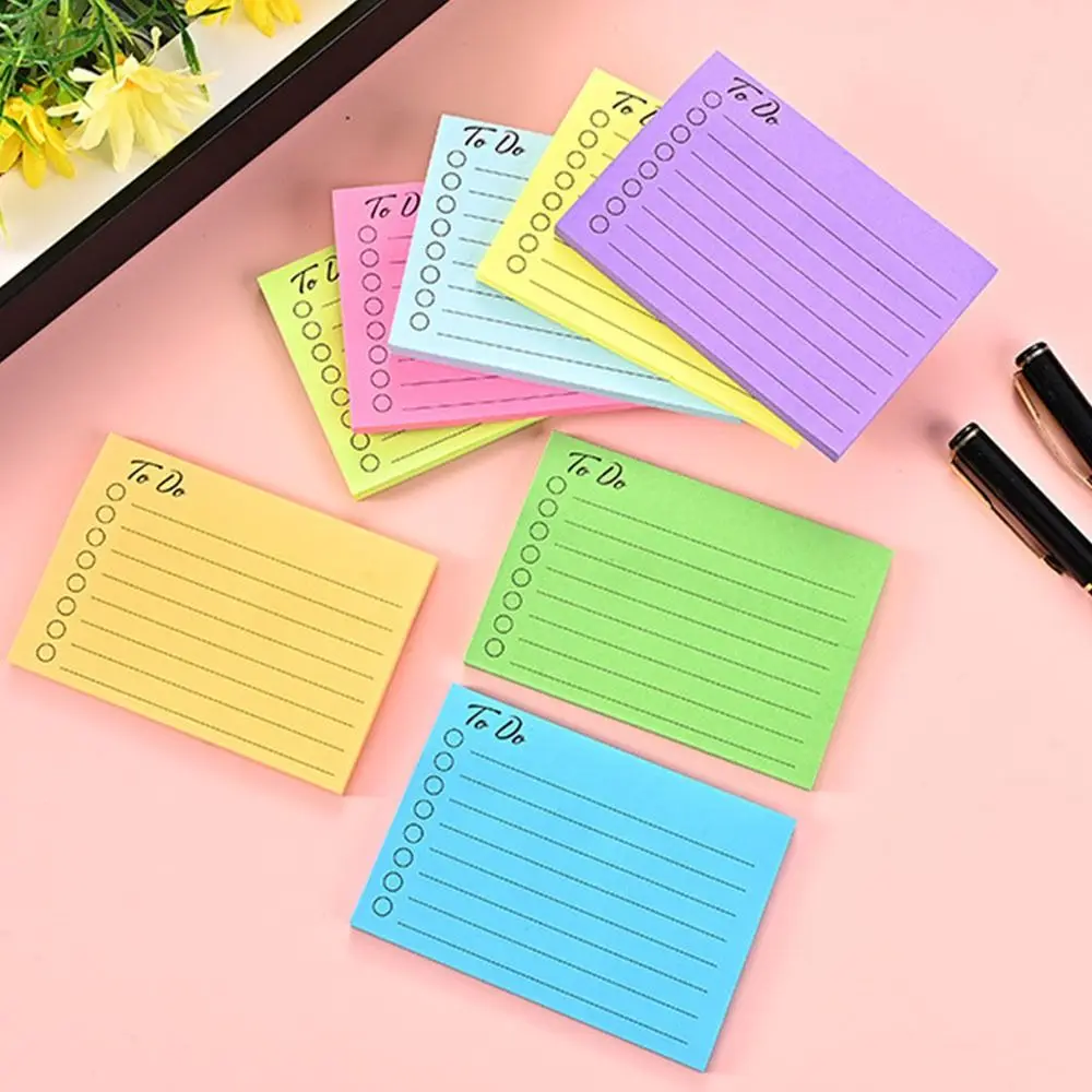 Scrapbooking Sticky Notes Self Discipline Studying Planning Checklist Notepad 8 Colors Creative Timetable Notepad
