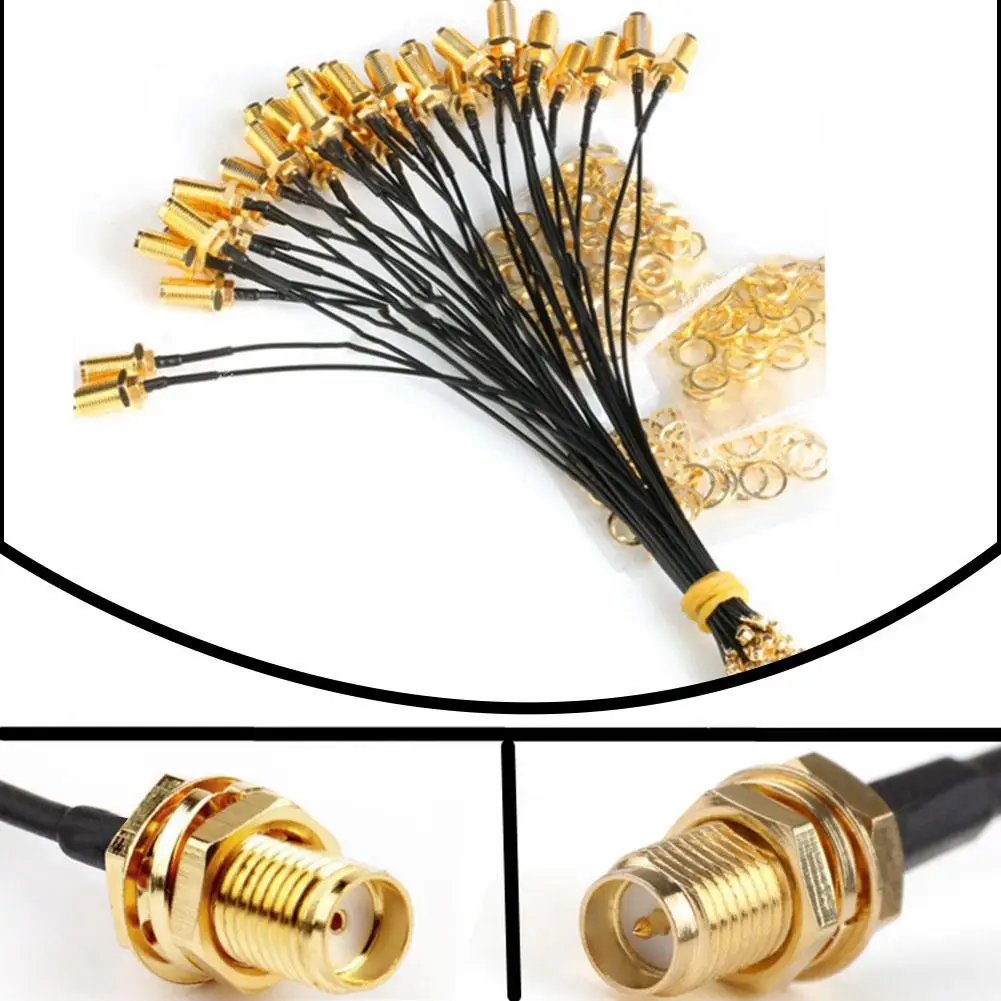 For IPEX/SMA RP-SMA Inverted Female Head 1 Generation Cable Extension Extension RF Metal Interface Cable U.L RG1.13/1.37 RF Z2T2