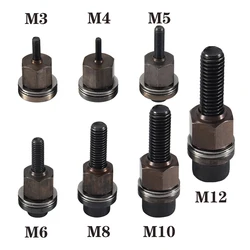 Mão Rivet Gun Cabeça Nuts, instalação simples, Riveter, Ferramenta Rivnut, Acessório para Porcas, M3, M4, M5, M6, M8, M10, M12, 1Pc