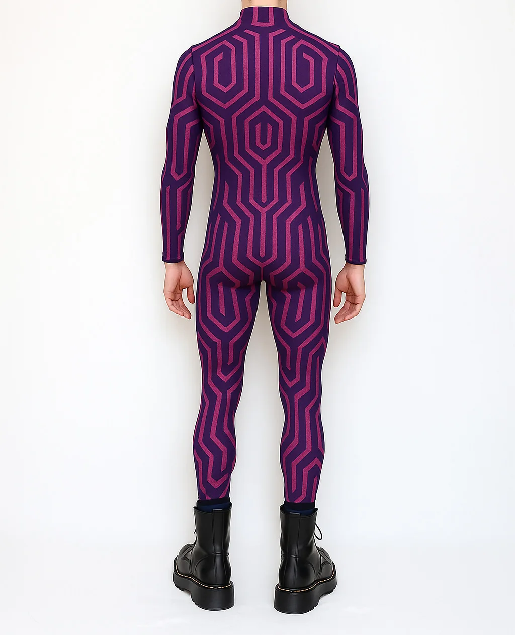 Bunter Kunstdruck Herren Feiertags-Party-Jumpsuit Erwachsenen Bühnen-Performance-Bodysuit Halloween Cosplay Karneval Radsport Zentai – Detail 11