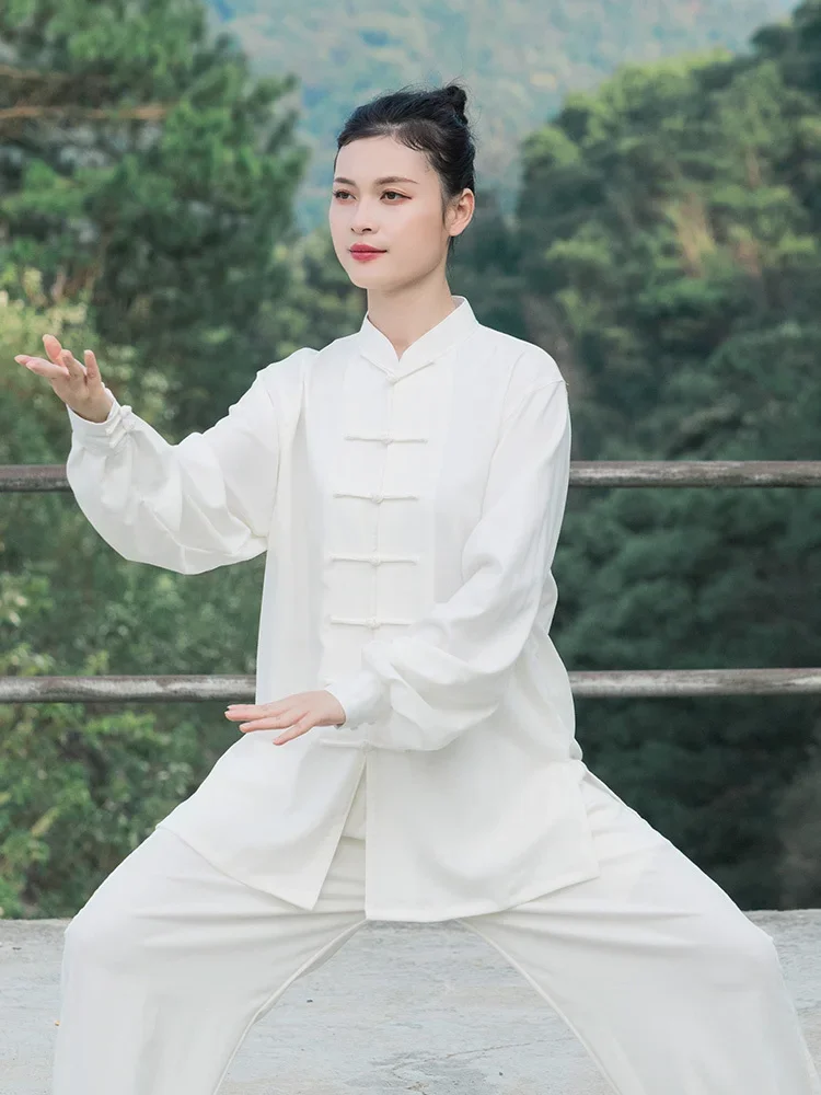 Kun Master Wushu Clothing Martial Art Uniform Tai Chi Clothes Kung Fu Dress Women And Men Unisex Multicolor Elastic 2023 New