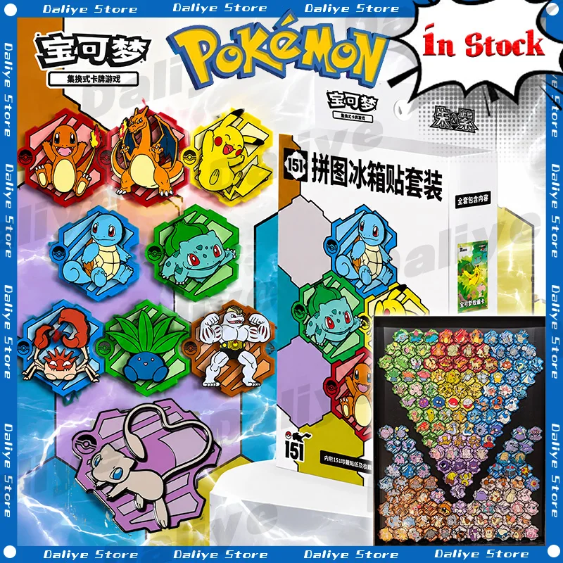 Auf Lager 100% Original Pokemon-Karte Vereinfachtes Chinesisch Pokemon PTCG Sammel-Pokemon 151 Kühlschrankmagnet Individuelle Geschenke Spielzeug