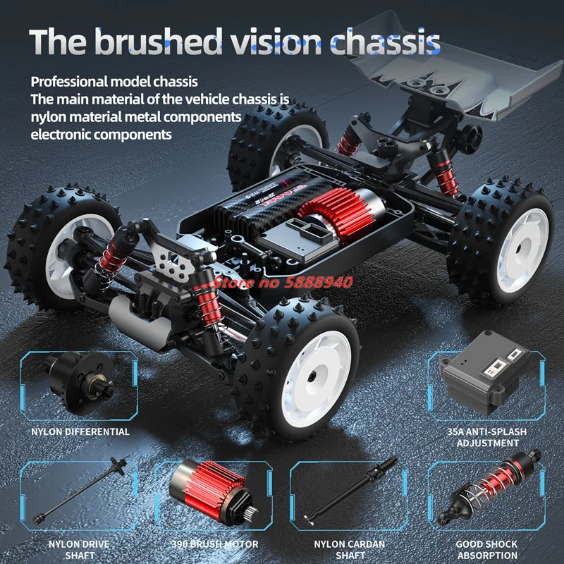 Professional 1:16 70KM/H Brushless RC Racing Car Full Scale 4WD Buggy Off-Road Remote Control Drift Vehical Car Toys Gfit Kid