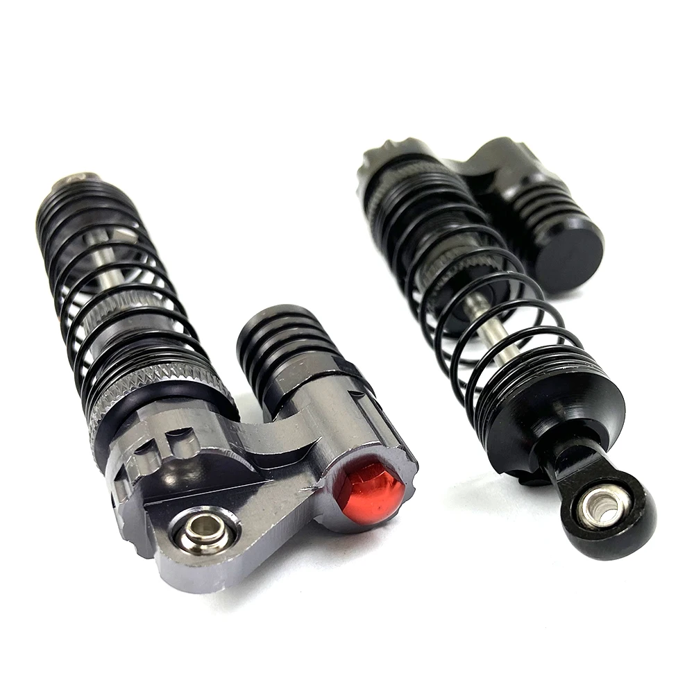 2PCS Full Metal RC Piggyback Shock Absorber Hole To Hole 90mm for 1/10 RC Crawler Car TRX4 Axial SCX10 90046 D90 KM2 Y05