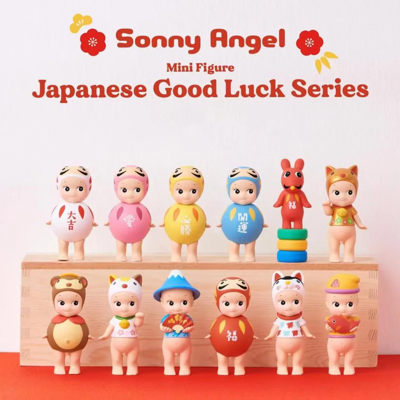 Sonny Angel Hippers Blind Box Toys Good Luck Series Anime Action Figures Desktop Ornaments Dolls Children's Christmas Gifts