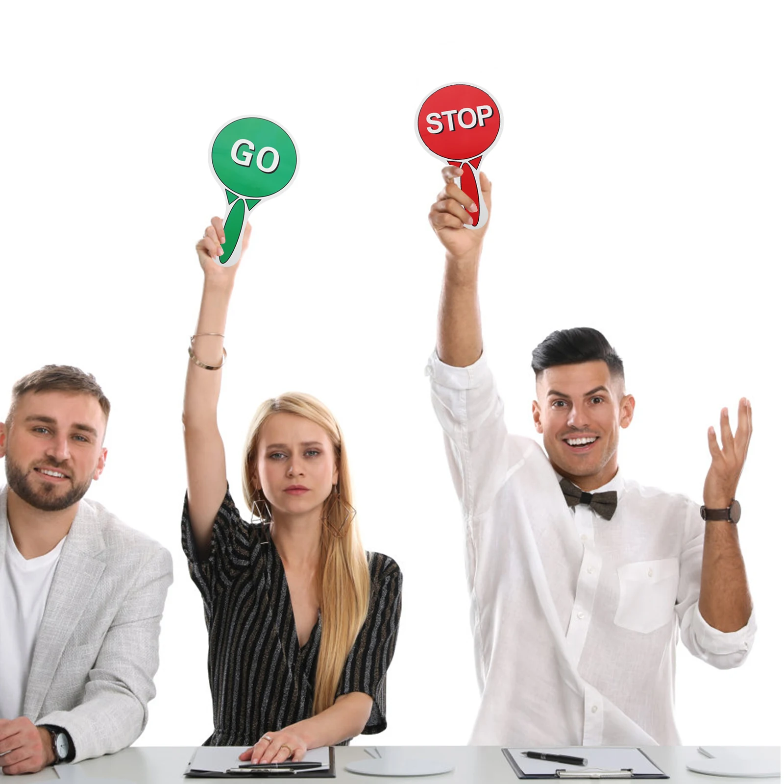 

1pcs Traffic Safety Education Signs For Kids Handheld Voting Paddle Red Green Light Stop Game Classroom Road Signs Non-Rc