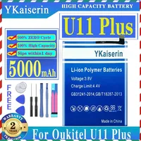 YKaiserin Battery High Capacity U 11 Plus 5000mAh Battery Replacement For Oukitel U11 PLUS U11PLUS Smart Phone Batteria