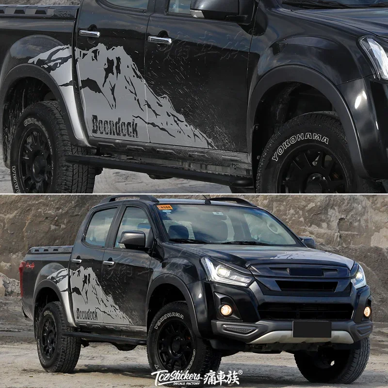 

Наклейка для пикапа ISUZU Dmax, внешний вид тела, индивидуальное украшение, модификация, виниловые наклейки, пленка, аксессуары