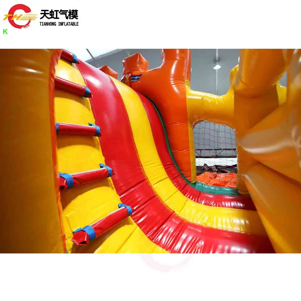 ملعب دورة عقبة قابلة للنفخ على شكل الغابة، حارس تجاري متين قابل للنفخ مع عوائق منزلقة