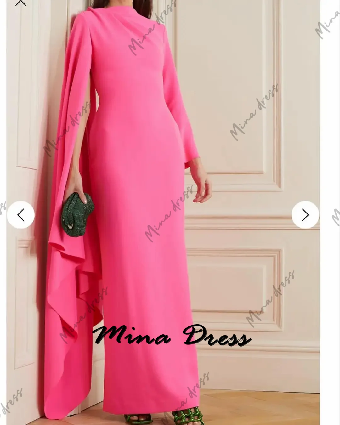 

Mina Customized Rhà Turtleneck Sweater Shape Luxurious Women's Evening Dresses Woman Elegant Luxury Evening Dress 2024 Wedding