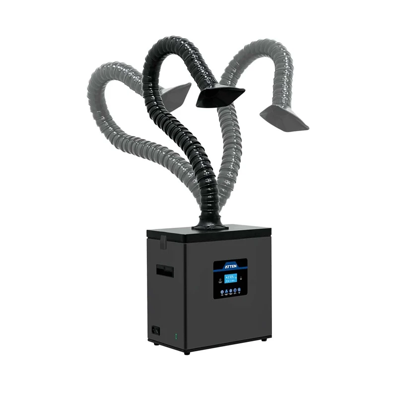 ATTEN ST-1202 Double Channel Portable Fume Extractor Welding Smoke Evacuator Soldering Smoke Absorber Air Purifier for Camera