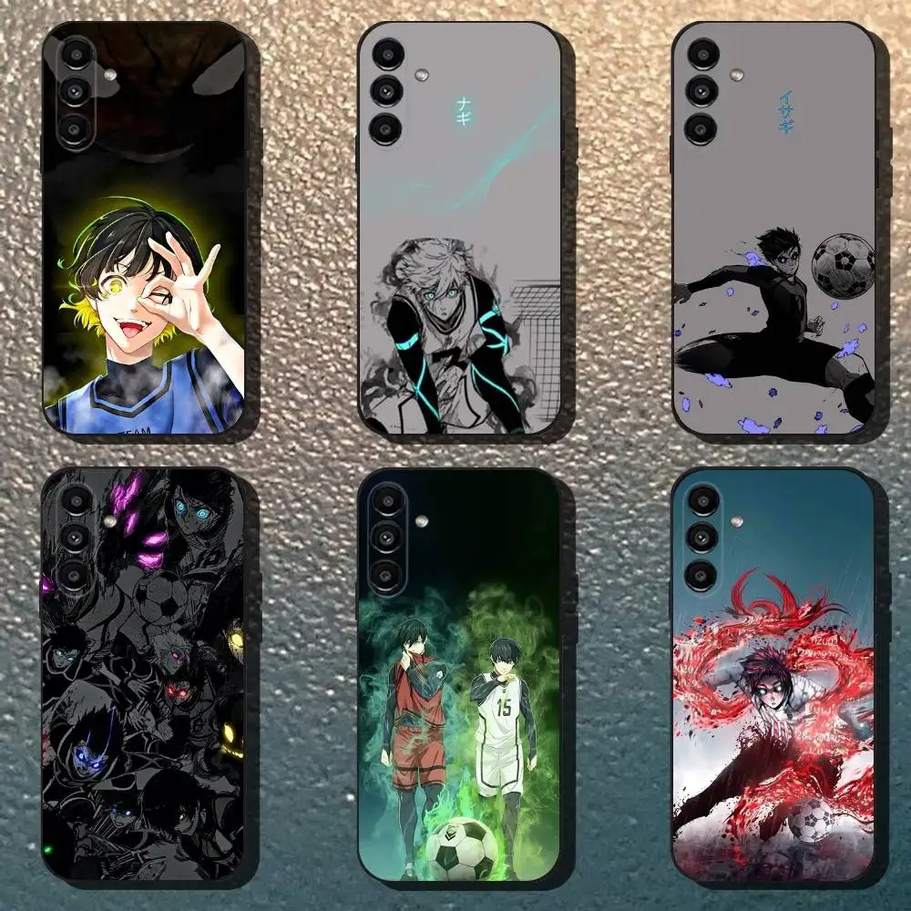 

B-Blue Lock Phone Case For Samsung Galaxy A13,A21s,A22,A31,A32,A52,A53,A71,A80,Soft Black Shell