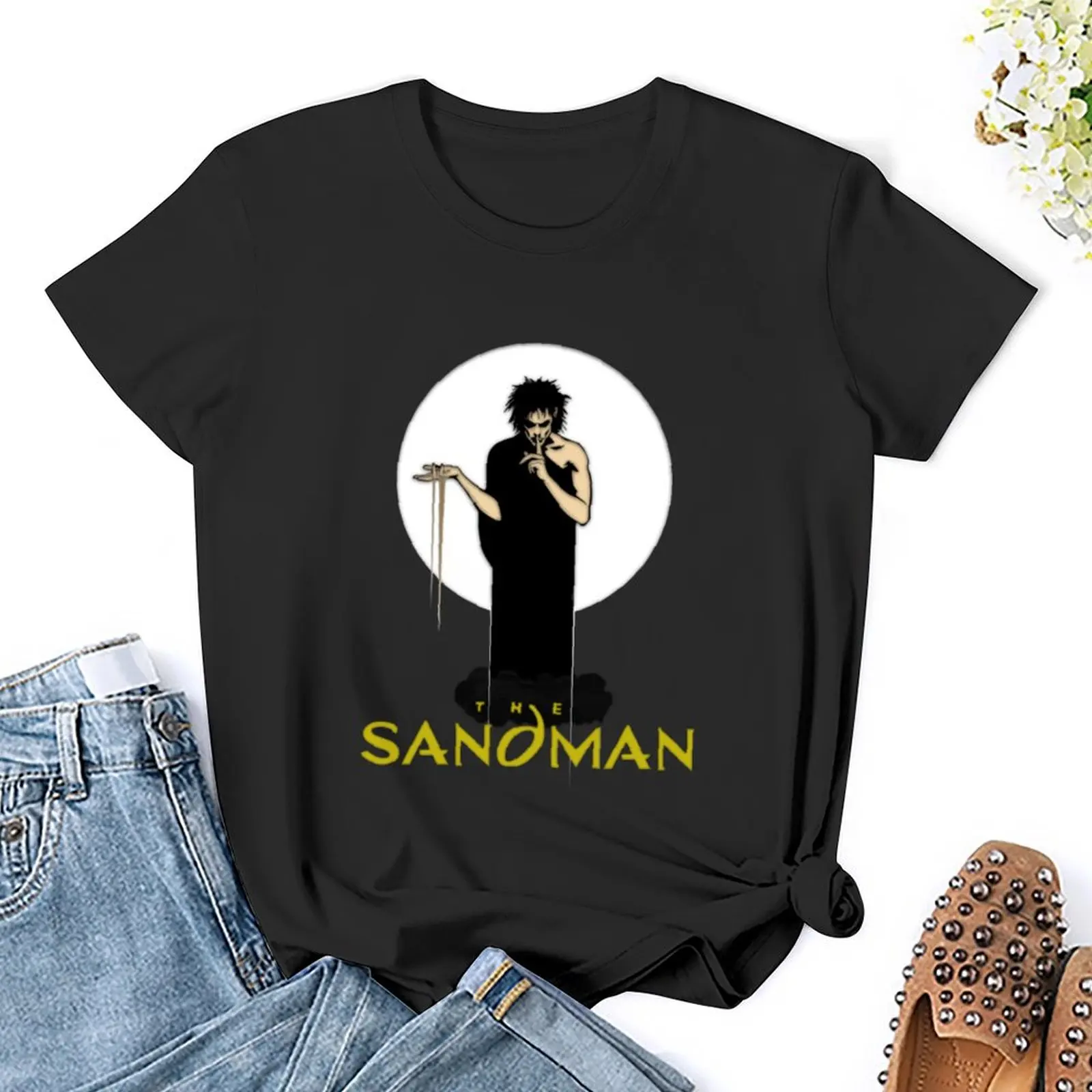 Funny Man Sand Man Neil Gaiman'S Sandman Graphic For Fans T-Shirt animal print shirt for girls lady clothes tops for Women