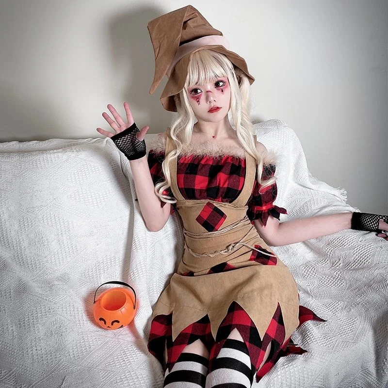 Alice Cosplay Bühne Drama Kostüme Halloween Cosplay Tier Königreich Scarecrow Cosplay Kostüme Party Kleid