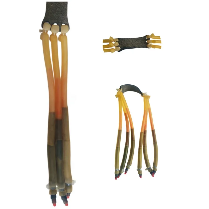 Multi-strand Conical Tubular Slingshot Bands Inner-threaded Latex Slingshot Replacement Bands Suitable for Outdoor Practice