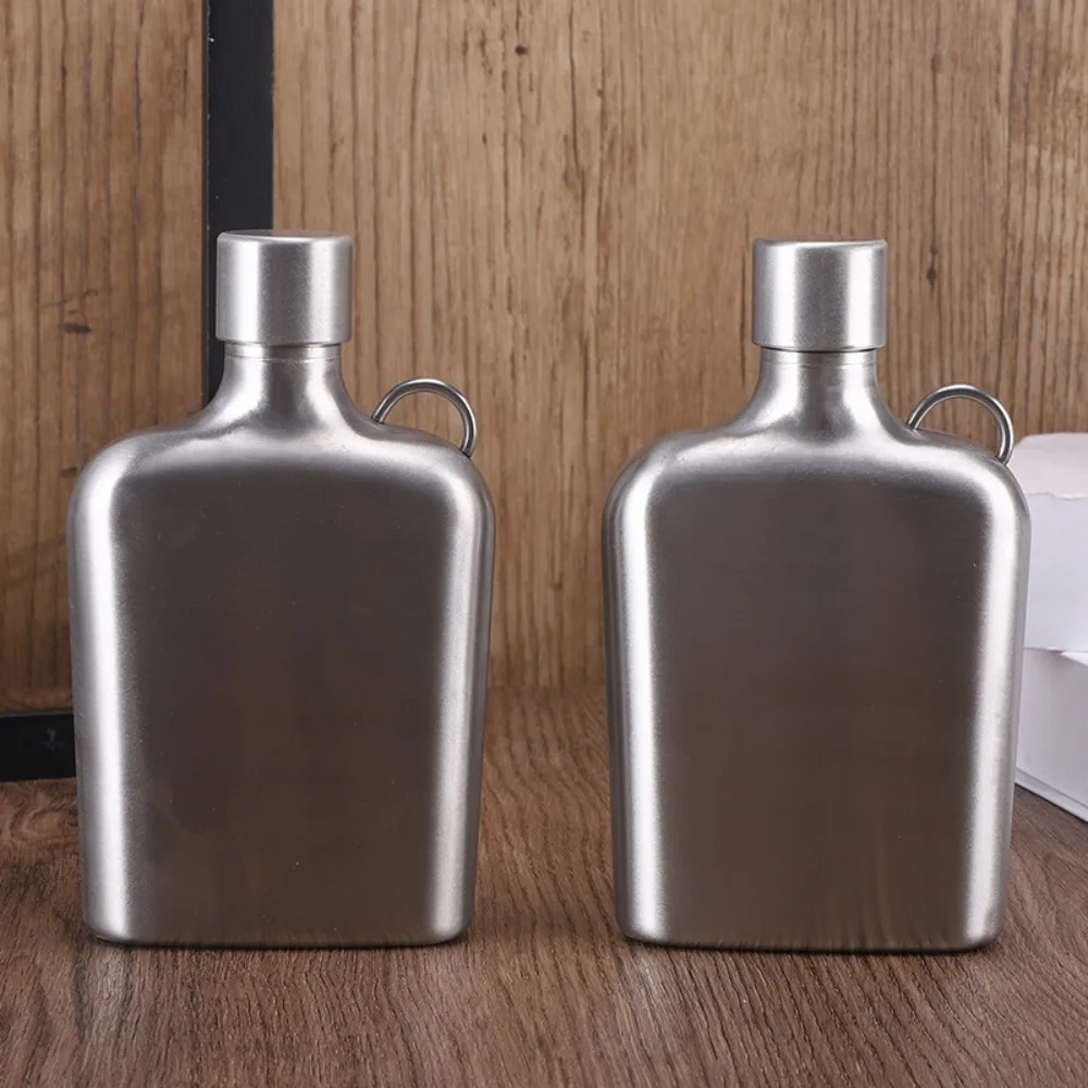 Water Bottle 240ml Hip Flask Stainless Steel Durable Travel Flask Drop-proof Liquor Flagon Outdoor