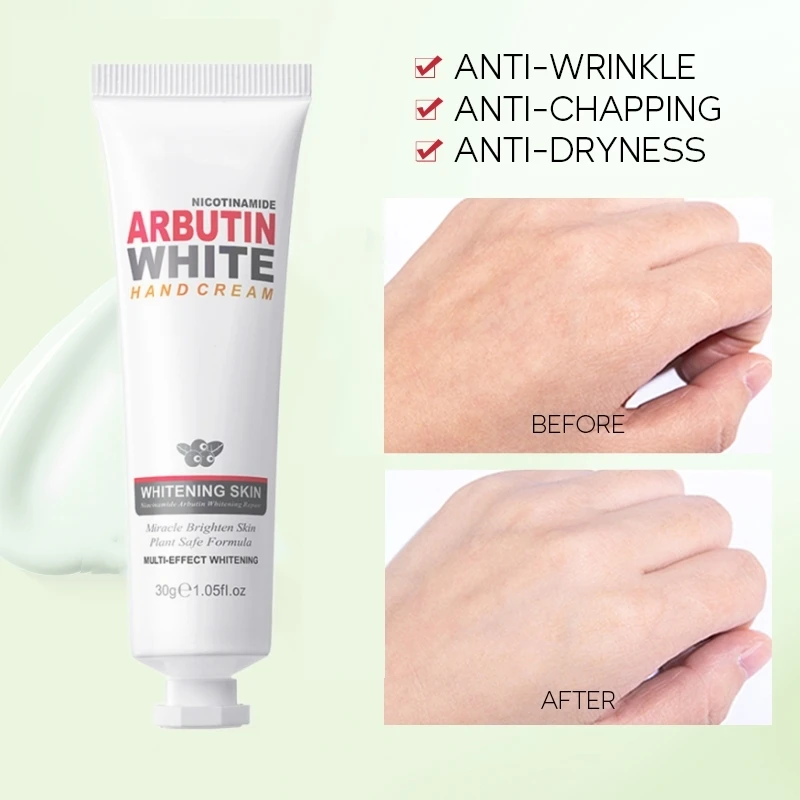 Niacinamide Arbutin Hand Cream Whitening Wrinkle Removal Anti-crack Moisturizing Repair Fade Fine Lines Smooth Skin Hand Care