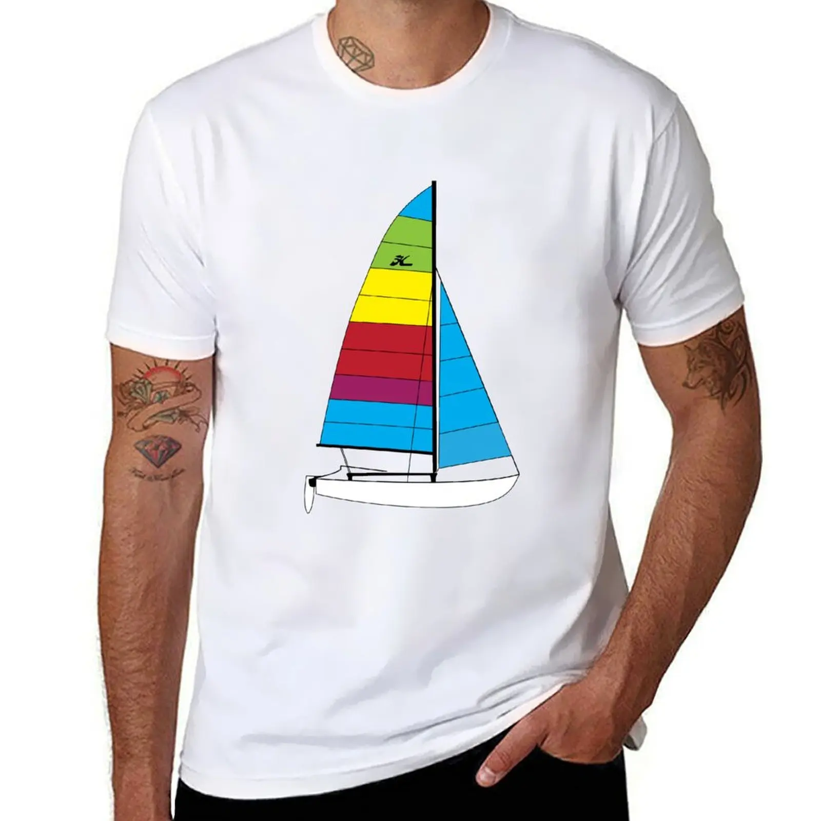 

Hobie 16 Catamaran Sailboat T-Shirt funny t shirts dark humor t shirt man cotton T-Shirt