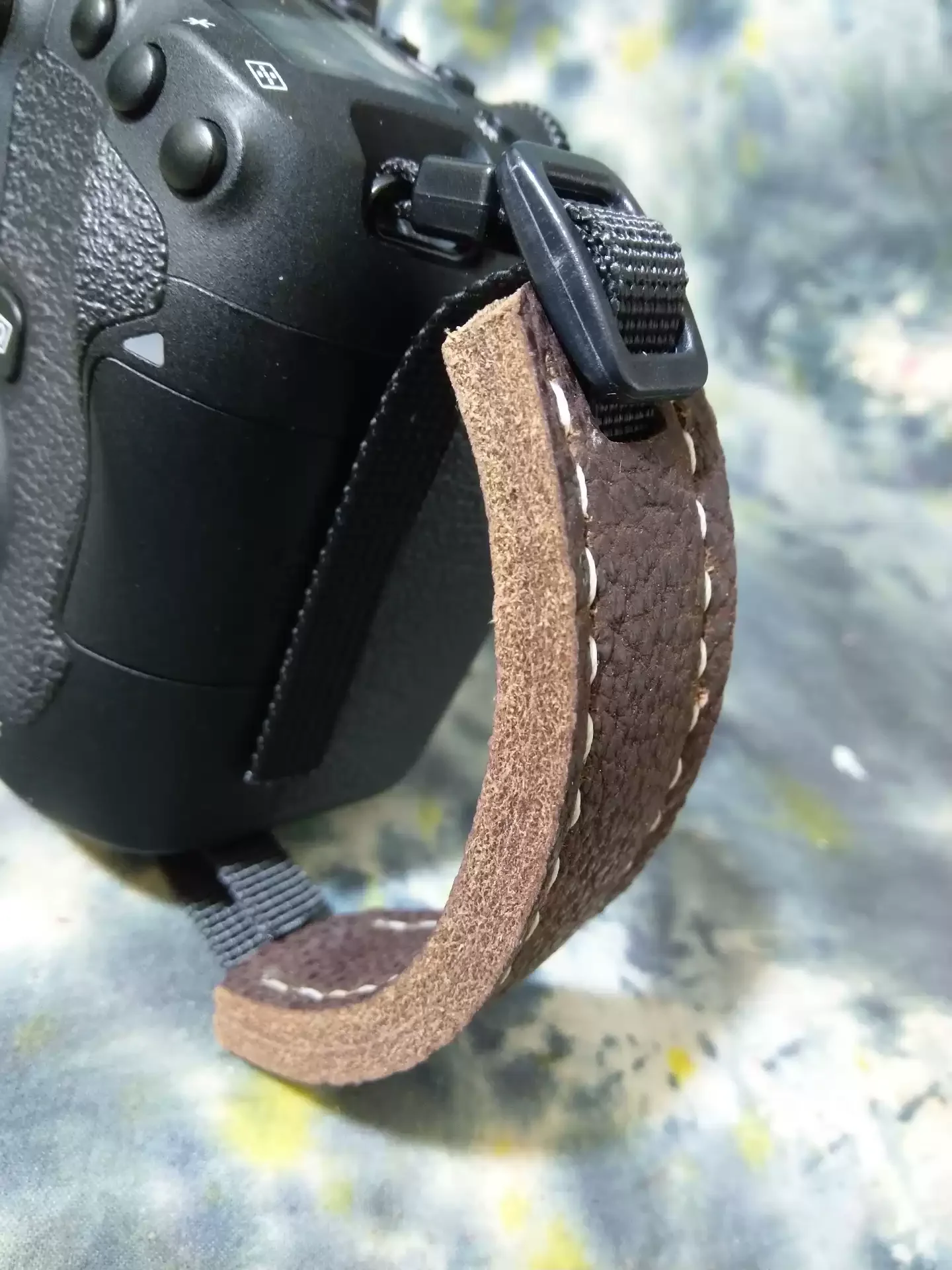 Handmade Geanuine Leather Hand Grip Wrist Strap for DSLR Cameras Suitable for Nikon Canon Made by North American Bison Hide