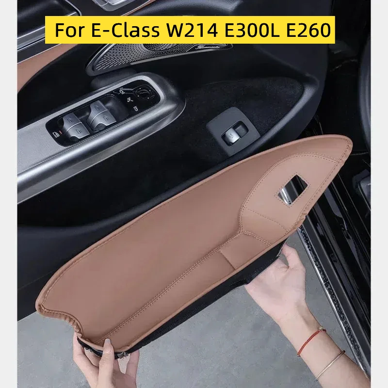 

for Mercedes Car Door Side leather Storage Box Front Car Door Slot Storage Organizer for Benz E-Class W214 E300L E260 2024 2025