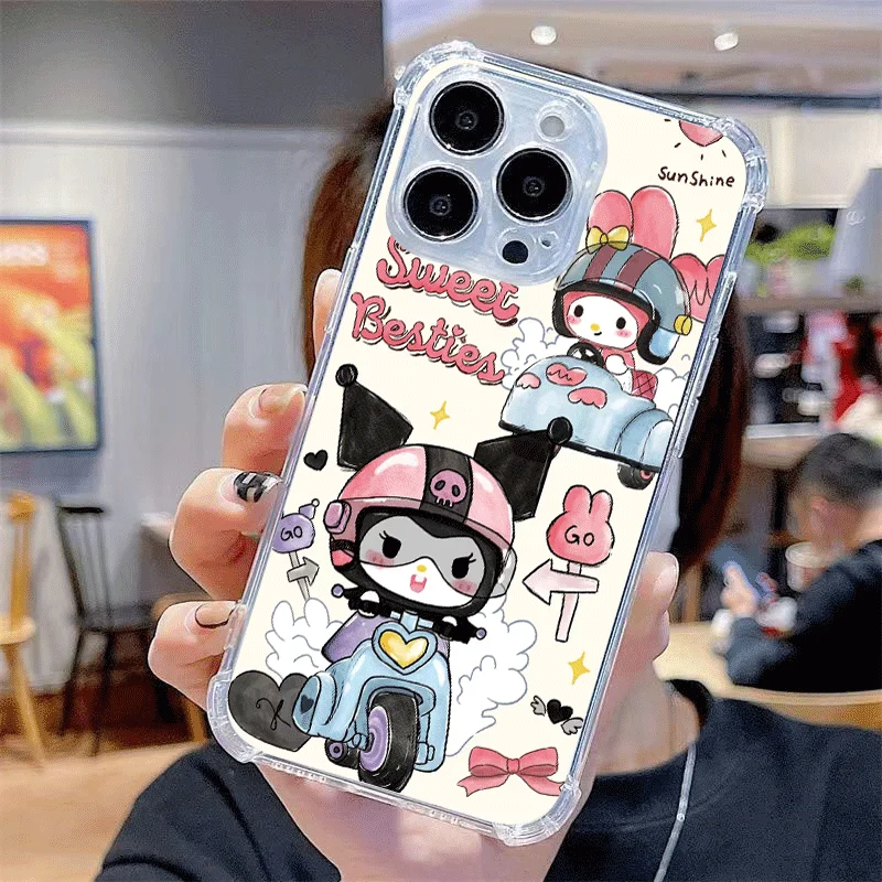 For IPhone 16 Pro Max 15 14 13 12 Mini 11 Pro X XR XS Max Cartoon Character Pattern Phone Casing image 6