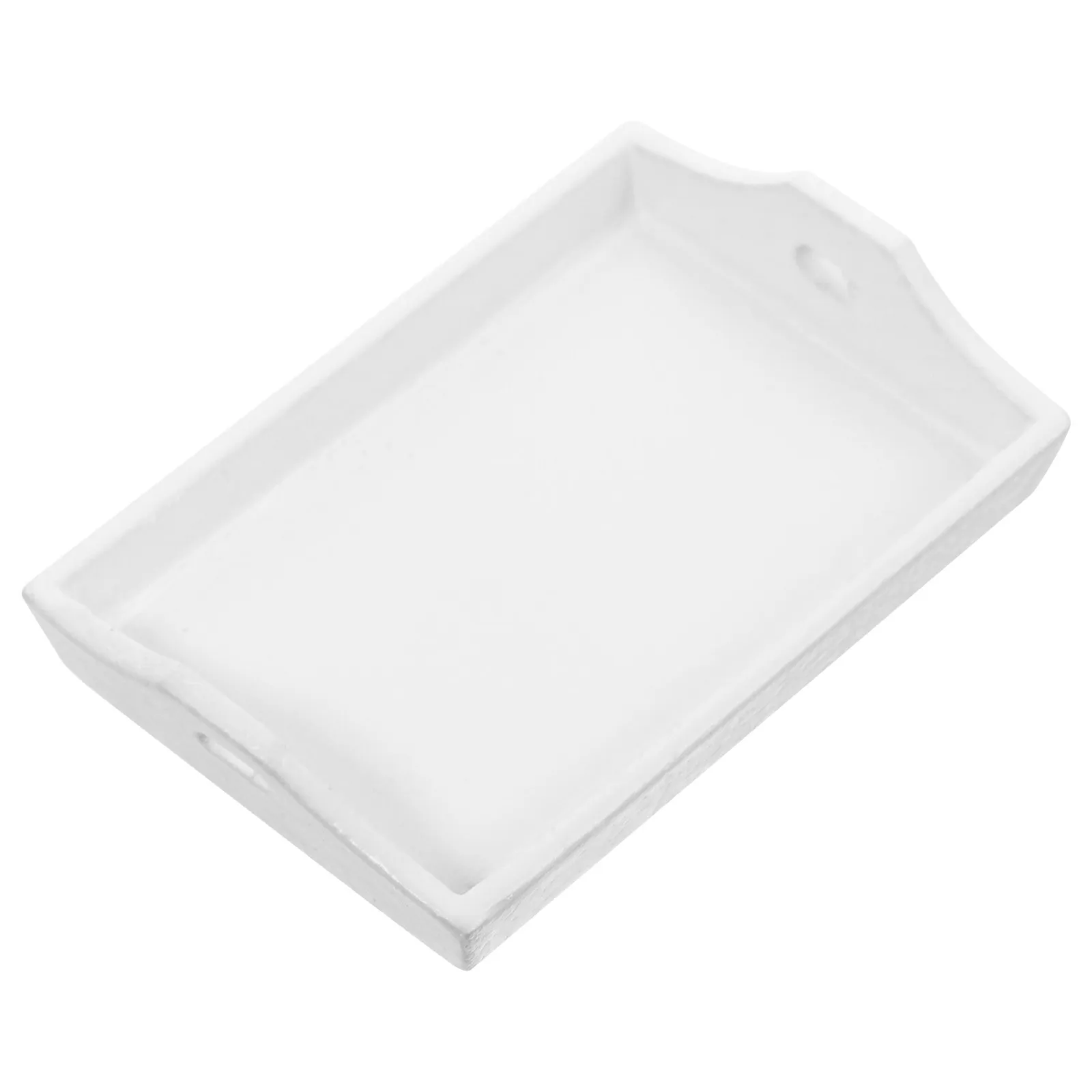 

Mini Food Tray Wooden Creative Realistic Small Dish Prop for Mini House Kitchen Scene Decoration Miniature Tray Ornament