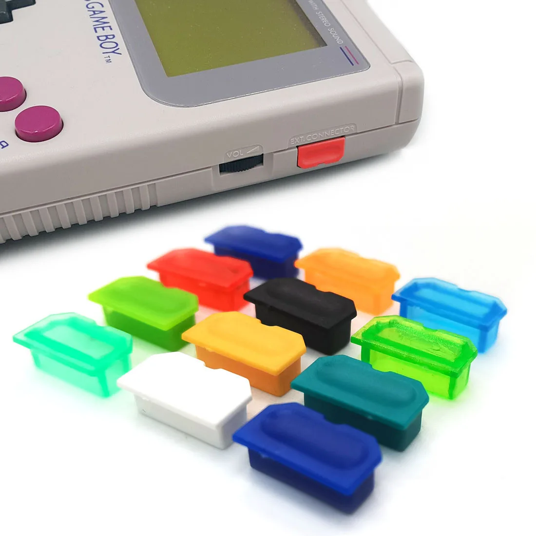 1 Stück mehrfarbige dmg Staubs chutz hülle für Game Boy Gbo Konsole Shell Staubs topfen Kunststoff knopf für dmg 001