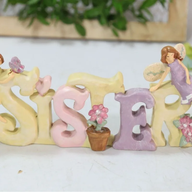 الأبجدية شقيقة كعكة الشوكولاته الديكور حديقة الحديقة فناء الديكور