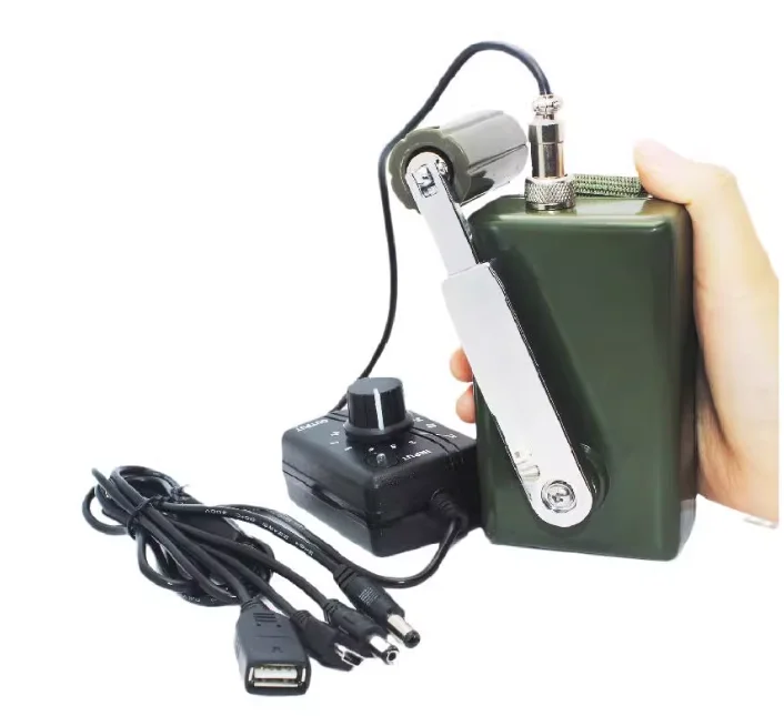 Promotion 30W/28V portable dynamo phone charger military 30W/0-28V hand crank generator outdoor mobile phone computer charge