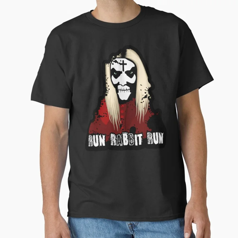 

Run, Rabbit, Run! House of 1000 corpses Captain spaulding Horror Gift T shirt for man Large size Tops Graphic Print Clothes