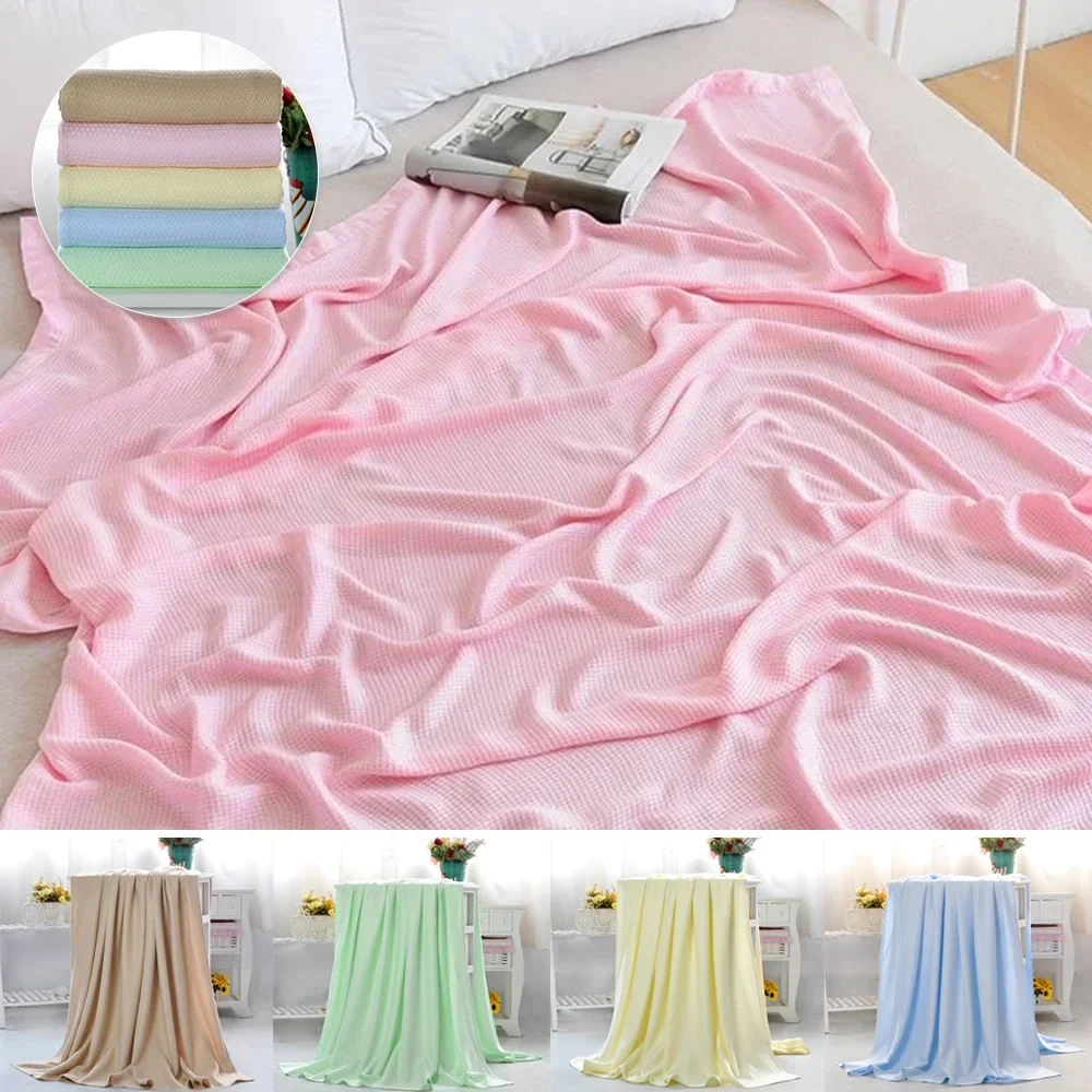 100x150cm Summer Cooling Bamboo Fiber Blanket  Airplane Travel Blanket Light Skin-friendly Breathable Quilt Manta de verano 담요