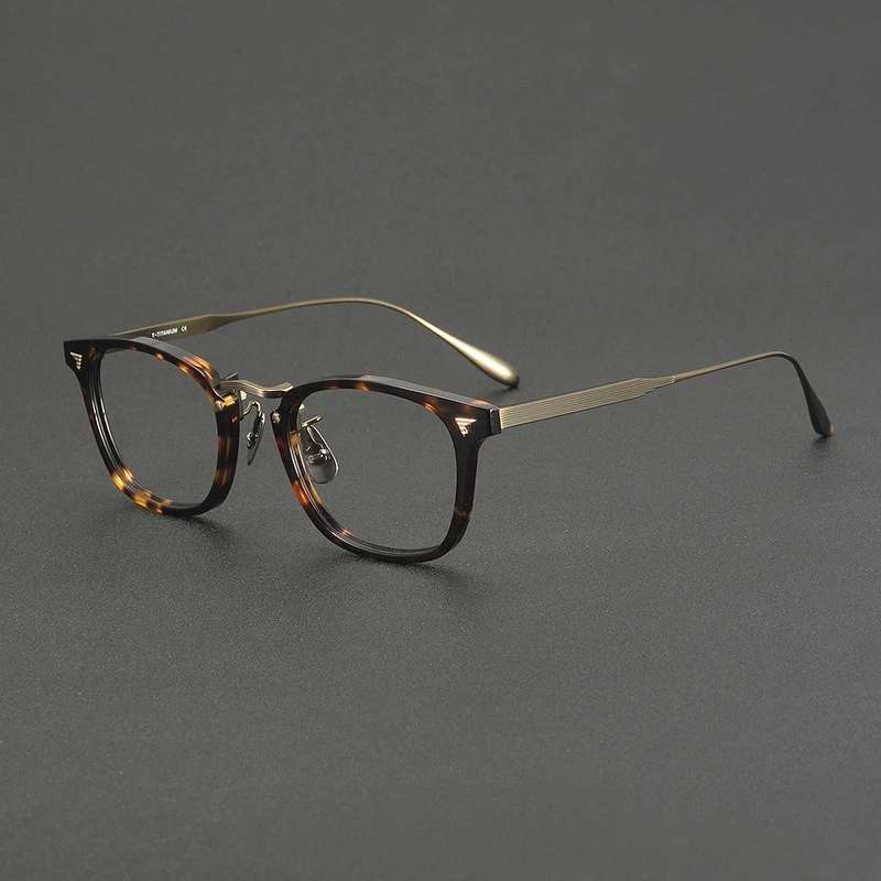 SZTZX Classic Luxury Durable Prescription Glasses Blue Light Blocking Acetate Frame Titanium Temple Progressive Myopia Eyewear
