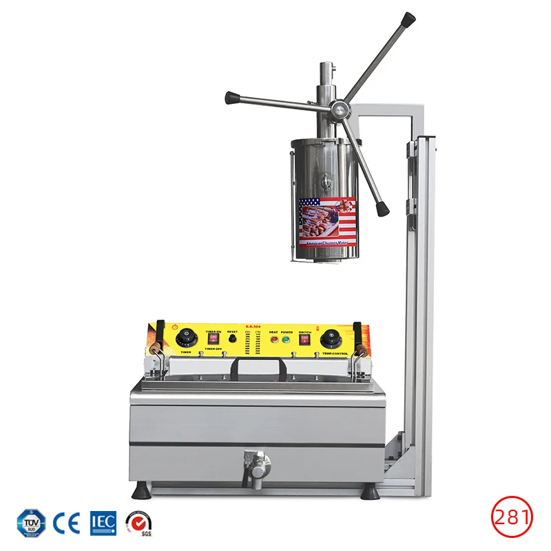 

5L Professional Churros Maker Machine Spanish Churros Machine Electric Churros Making Equipment 30L Fryer Snack Machinery