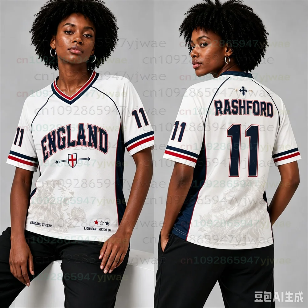 2026 Heißeste Britische Drei-Löwen-Fußballtrikots Bellingham/Kane/Rice/Saka Nr.10/9/7/4 Sonderedition Fußball-T-Shirt für Erwachsene/Kinder – Detail 10