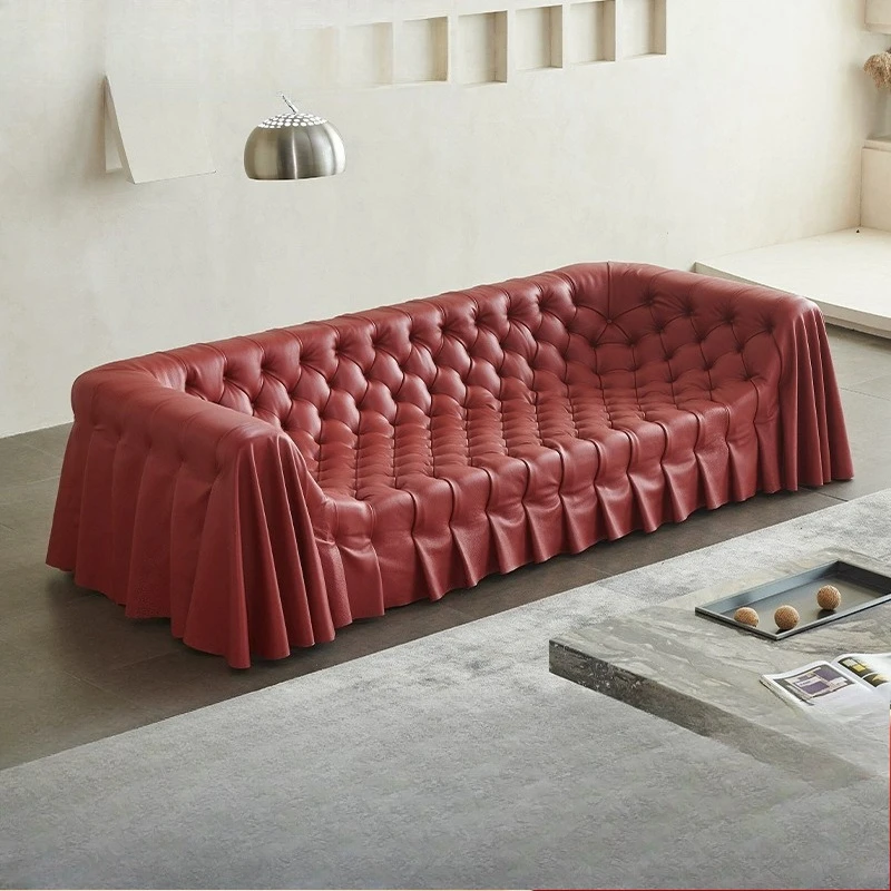 Straight sofa small apartment living room furniture hotel lobby leisure reception