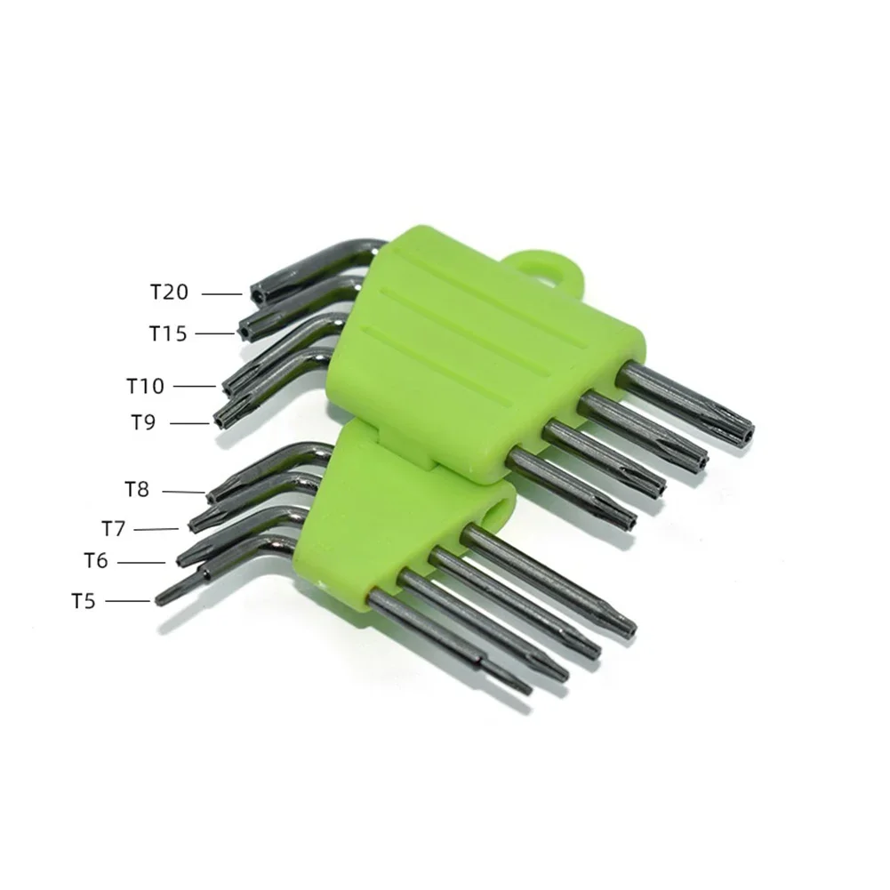 Set kunci pas obeng Mini tipe L, Set peralatan obeng kunci pas Torx Hex Torx