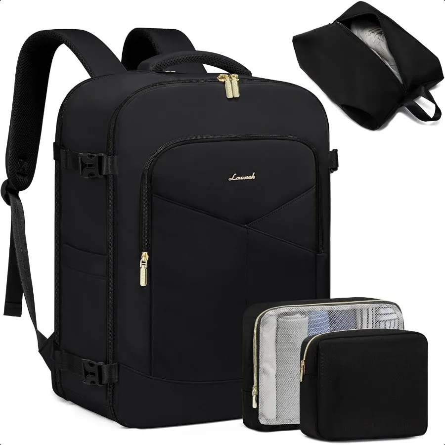 

Travel Backpack for WomenMenTSA Personal Item Travel Bag Fit 17inch Laptop Carry on Backpack for Airplanes with 3 Packing Cubes