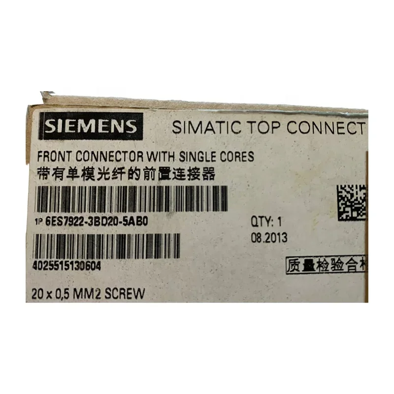 SONGWEI CNC 6 ES 7922-3 BD 20-5 0 New Front Connector 6 ES 79223 BD 205 0 In Stock PLC Module