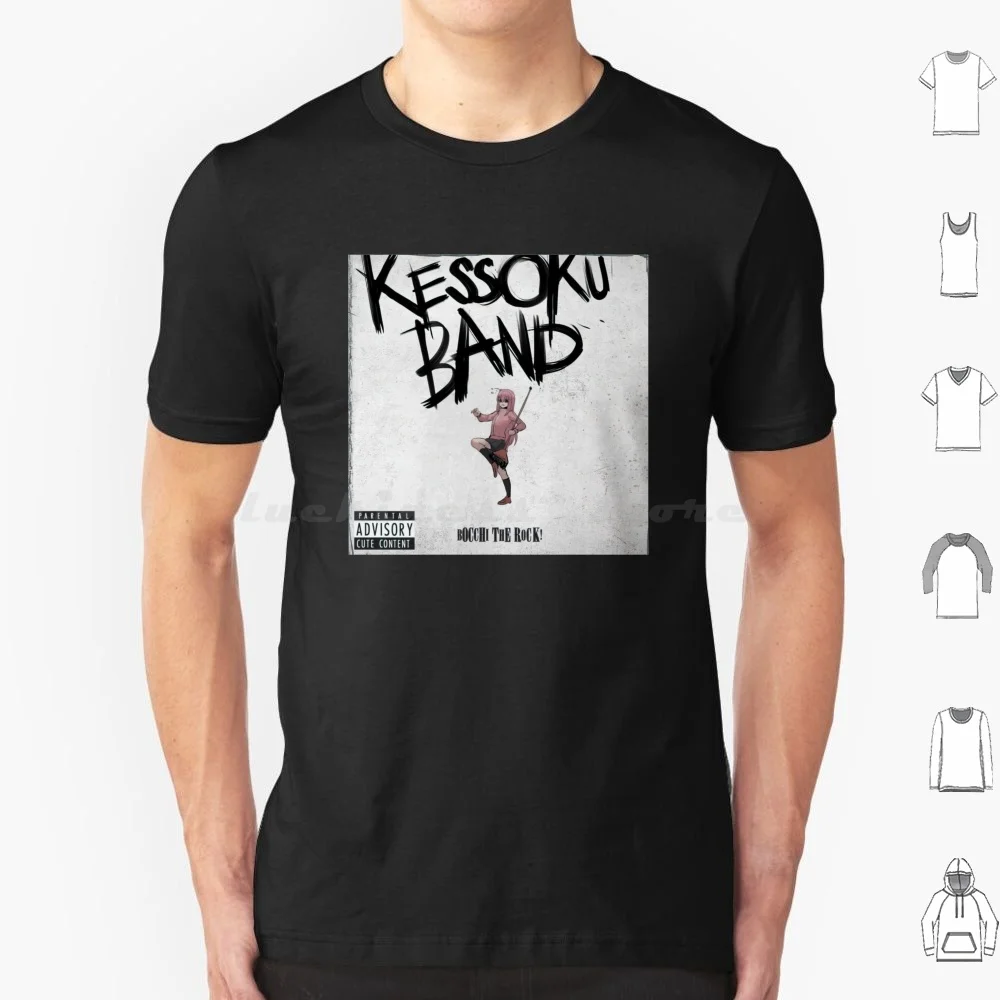 Kessoku Black Parade T Shirt Cotton Men Women Diy Print Bocchi The Kessoku Kessoku Band Anime Japan Japanese Distortion Parody