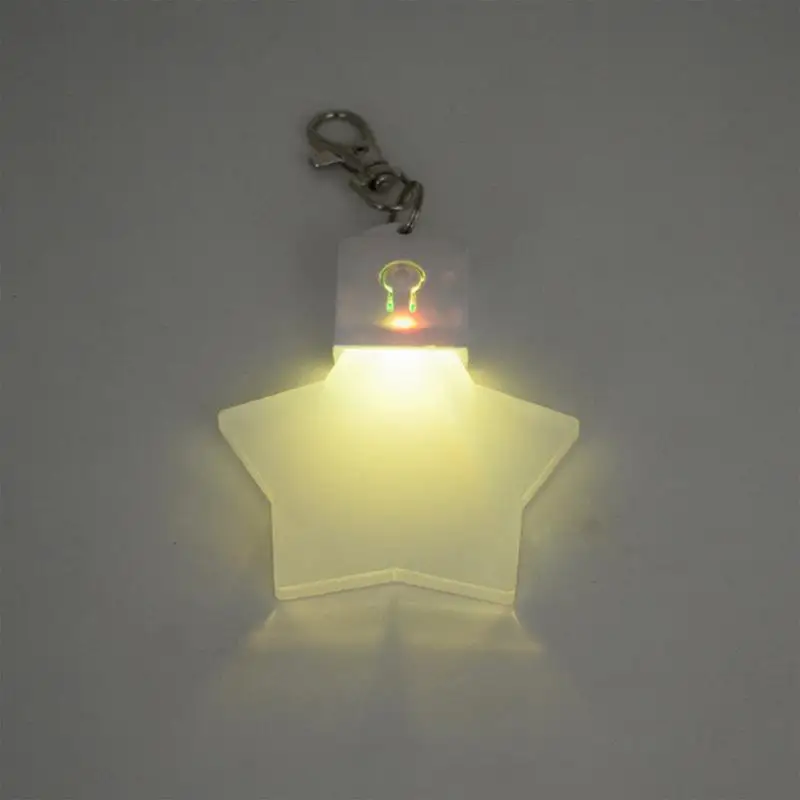 1 قطعة Led سلسلة مفاتيح مصنوعة من الأكريليك فارغة قابلة للشحن RGB الملونة ليلة ضوء مفتاح قلادة مصباح الزفاف عيد ميلاد ديكور Diy بها بنفسك هدية حلقة رئيسية