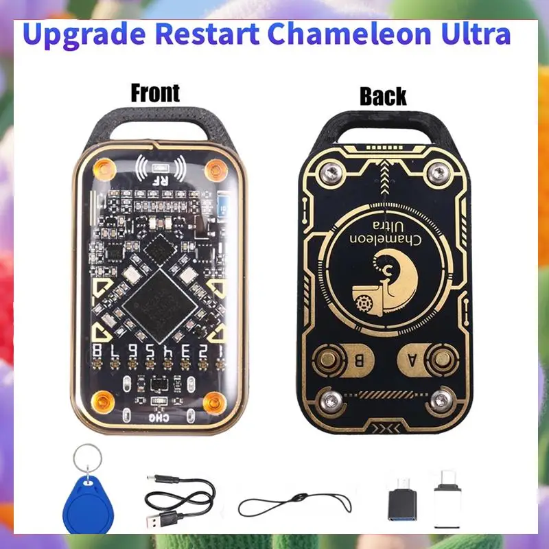 

Эмулятор смарт-карт Chameleon Ultra + брелок UID, RFID-считыватель смарт-чипов 125K, 13,56 м, декодирование карт, NFC Дубликатор-ABXK