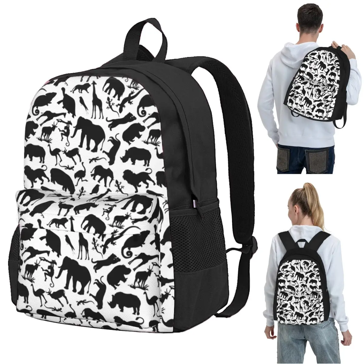 

Animal Repeating Backpack Student BookBag Children School Bag Laptop Shoulder Bags for Boys Girls